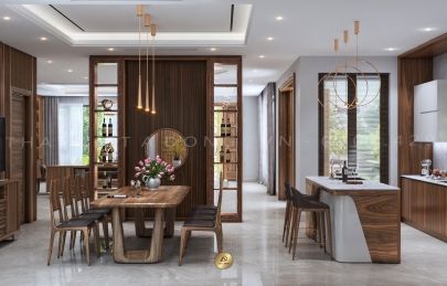 Địa chỉ thiết kế, thi công nội thất gỗ óc chó Đà Nẵng